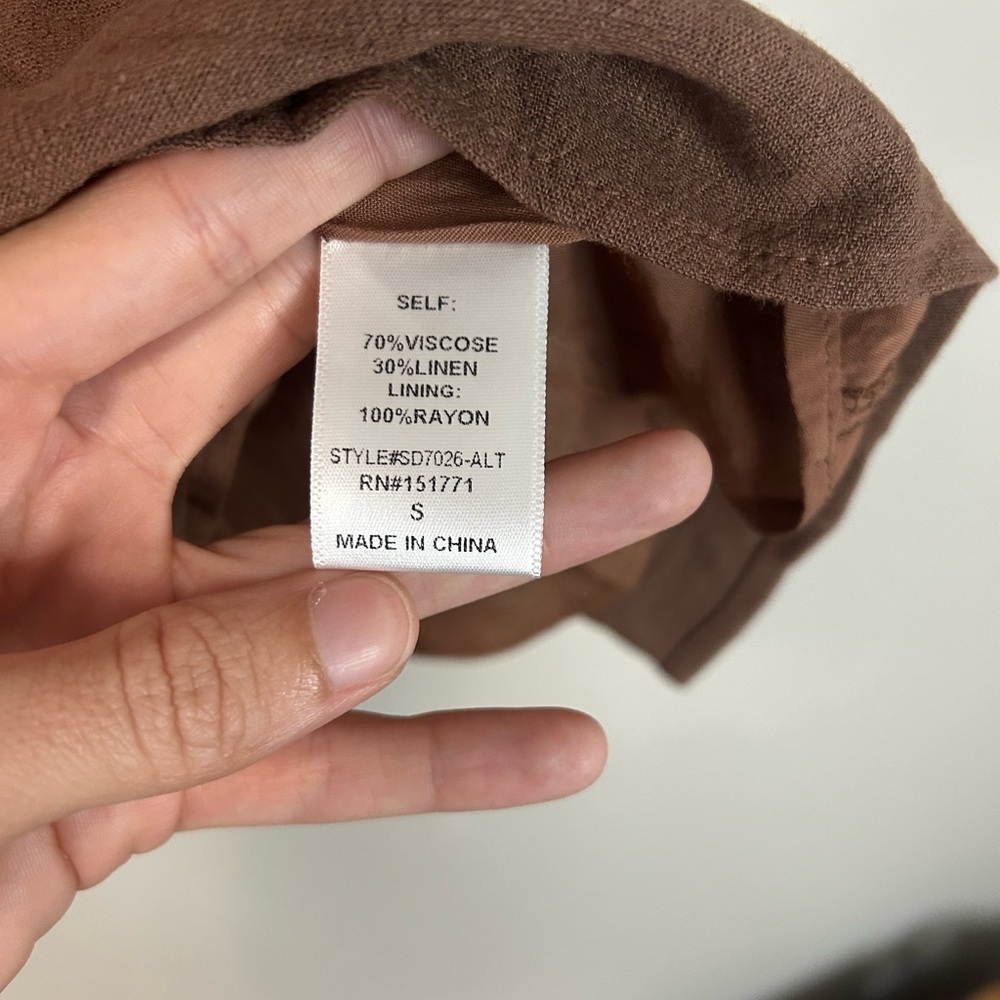 NWOT Gilli Brown Mini Dress, Size S - Picture 5 of 8